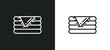 blanket line icon in white and black colors. blanket flat vector icon from blanket collection for web, mobile apps and ui.