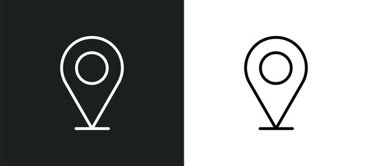 Poster - spot line icon in white and black colors. spot flat vector icon from spot collection for web, mobile apps and ui.
