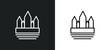 angkor wat line icon in white and black colors. angkor wat flat vector icon from angkor wat collection for web, mobile apps and ui.