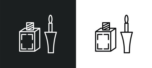 Poster - liquid eye line icon in white and black colors. liquid eye flat vector icon from liquid eye collection for web, mobile apps and ui.