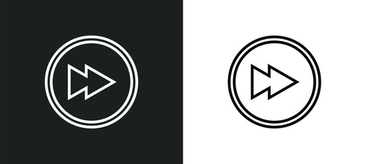 Poster - next page line icon in white and black colors. next page flat vector icon from next page collection for web, mobile apps and ui.
