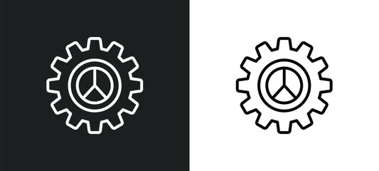 Fototapete - user ting interface line icon in white and black colors. user ting interface flat vector icon from user ting interface collection for web, mobile apps and ui.