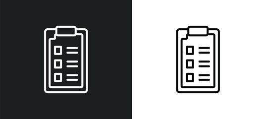 Fototapete - form line icon in white and black colors. form flat vector icon from form collection for web, mobile apps and ui.