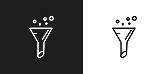 Poster - selective line icon in white and black colors. selective flat vector icon from selective collection 