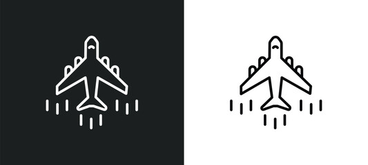 Poster - air line icon in white and black colors. air flat vector icon from air collection for web, mobile apps and ui.