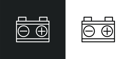 Poster - workshop repair line icon in white and black colors. workshop repair flat vector icon from workshop 