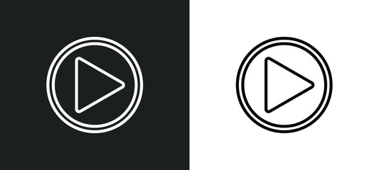 Poster - start line icon in white and black colors. start flat vector icon from start collection for web, mob