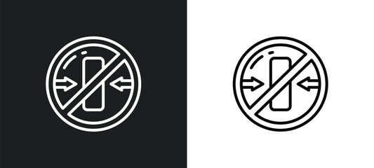 Poster - no packing line icon in white and black colors. no packing flat vector icon from no packing collection for web, mobile apps and ui.