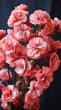 Geranium Flower Illustration. Floral Vintage Greeting Card Background. Generative AI