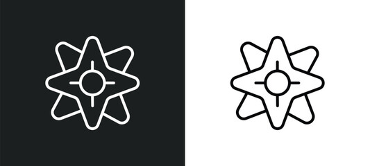 Poster - zinnia line icon in white and black colors. zinnia flat vector icon from zinnia collection for web, 