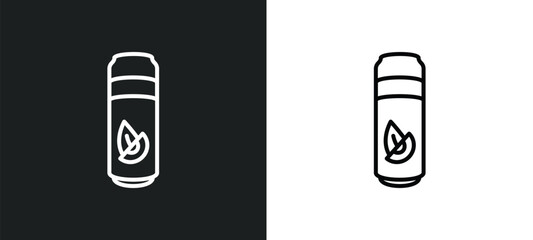 Poster - fitness drink line icon in white and black colors. fitness drink flat vector icon from fitness drink collection for web, mobile apps and ui.