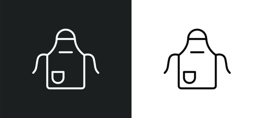 Poster - kitchen pack line icon in white and black colors. kitchen pack flat vector icon from kitchen pack co