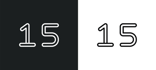 Poster - numbers line icon in white and black colors. numbers flat vector icon from numbers collection for web, mobile apps and ui.