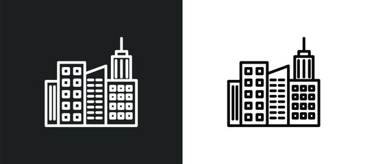 Poster - line icon in white and black colors. flat vector icon from collection for web, mobile apps and
