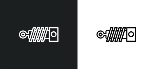 Poster - suspension line icon in white and black colors. suspension flat vector icon from suspension collection for web, mobile apps and ui.