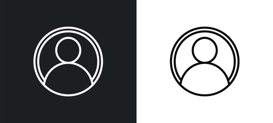 Poster - accounting line icon in white and black colors. accounting flat vector icon from accounting collection for web, mobile apps and ui.
