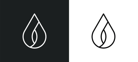 Poster - hair sample line icon in white and black colors. hair sample flat vector icon from hair sample collection for web, mobile apps and ui.