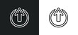 enter up line icon in white and black colors. enter up flat vector icon from enter up collection for web, mobile apps and ui.