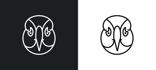 Poster - deadlock line icon in white and black colors. deadlock flat vector icon from deadlock collection for web, mobile apps and ui.