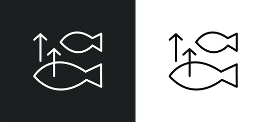 Fototapete - abundance line icon in white and black colors. abundance flat vector icon from abundance collection 
