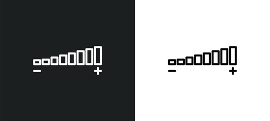 Poster - volume line icon in white and black colors. volume flat vector icon from volume collection for web, mobile apps and ui.