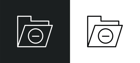 Poster - remove line icon in white and black colors. remove flat vector icon from remove collection for web, mobile apps and ui.