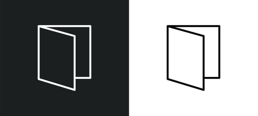 Poster - line icon in white and black colors. flat vector icon from collection for web, mobile apps and