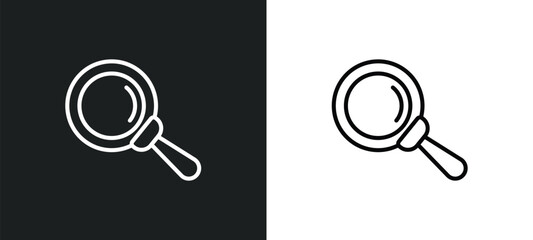 Poster - glass material line icon in white and black colors. glass material flat vector icon from glass material collection for web, mobile apps and ui.