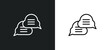 © IconArt - interaction line icon in white and black colors. interaction flat vector icon from interaction collection for web, mobile apps and ui.
