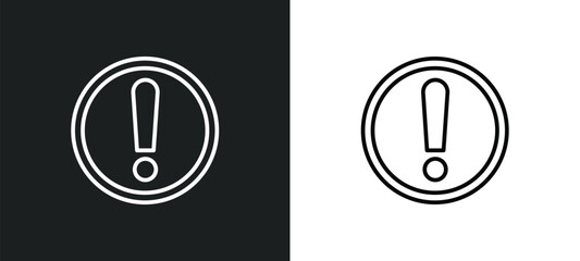 Poster - importance line icon in white and black colors. importance flat vector icon from importance collection for web, mobile apps and ui.