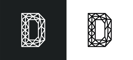 Poster - letter color line icon in white and black colors. letter color flat vector icon from letter color collection for web, mobile apps and ui.