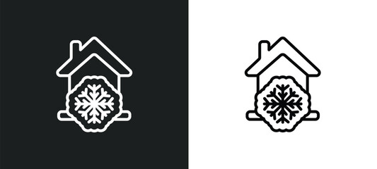 Poster - cool line icon in white and black colors. cool flat vector icon from cool collection for web, mobile apps and ui.
