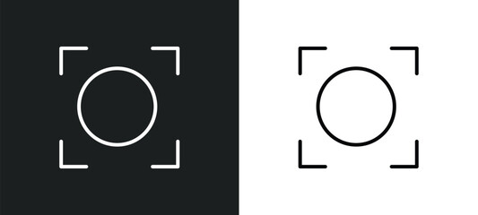 Poster - vignette line icon in white and black colors. vignette flat vector icon from vignette collection for web, mobile apps and ui.