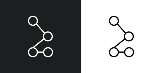 Poster - z line icon in white and black colors. z flat vector icon from z collection for web, mobile apps and ui.