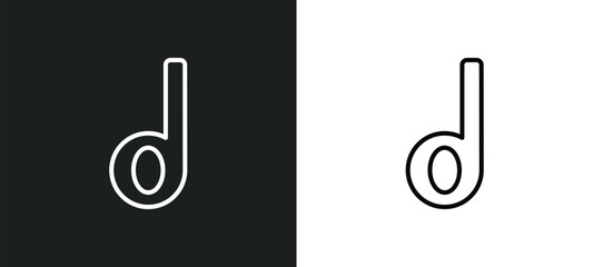 Poster - minim line icon in white and black colors. minim flat vector icon from minim collection for web, mobile apps and ui.