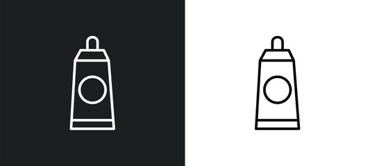 Poster - acrylic line icon in white and black colors. acrylic flat vector icon from acrylic collection for web, mobile apps and ui.