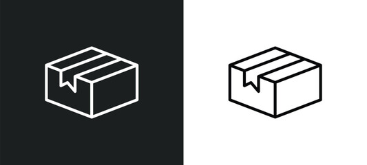 Poster - product line icon in white and black colors. product flat vector icon from product collection for web, mobile apps and ui.