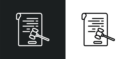 Poster - corporative law line icon in white and black colors. corporative law flat vector icon from corporati