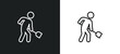public work line icon in white and black colors. public work flat vector icon from public work collection for web, mobile apps and ui.