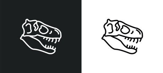 Poster - diaur line icon in white and black colors. diaur flat vector icon from diaur collection for web, mobile apps and ui.