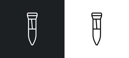Poster - tool line icon in white and black colors. tool flat vector icon from tool collection for web, mobile