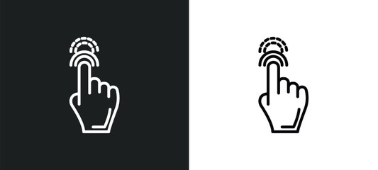 Poster - drag up line icon in white and black colors. drag up flat vector icon from drag up collection for web, mobile apps and ui.