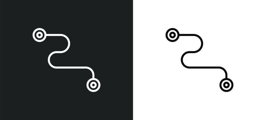 Poster - line icon in white and black colors. flat vector icon from collection for web, mobile apps and