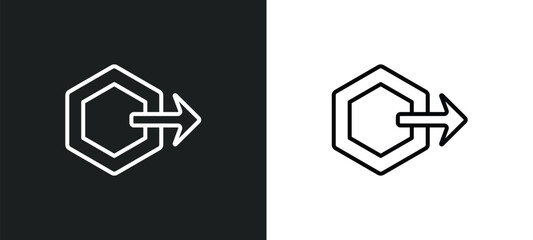 Poster - sent line icon in white and black colors. sent flat vector icon from sent collection for web, mobile apps and ui.
