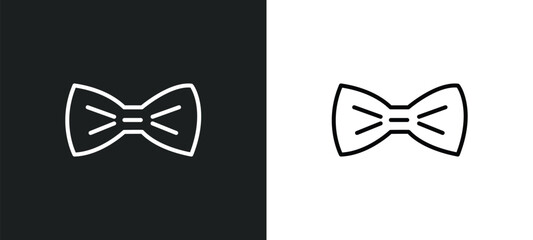 Sticker - tux line icon in white and black colors. tux flat vector icon from tux collection for web, mobile apps and ui.