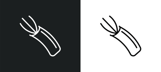 Wall Mural - wire line icon in white and black colors. wire flat vector icon from wire collection for web, mobile apps and ui.