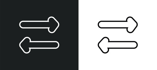 Poster - switch line icon in white and black colors. switch flat vector icon from switch collection for web, 