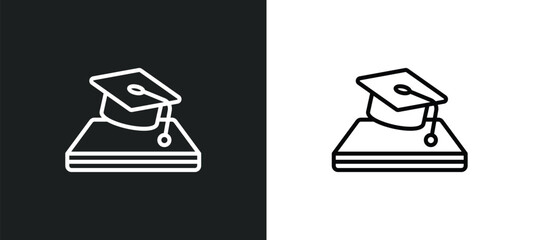 Poster - is an element of line icon in white and black colors. is an element of flat vector icon from is an element of collection for web, mobile apps and ui.
