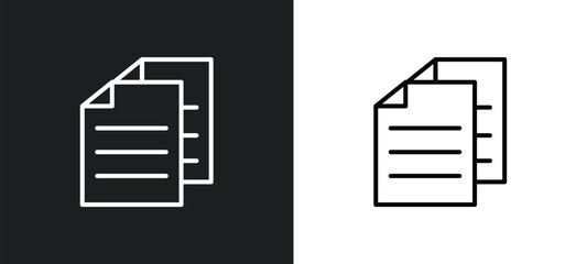 Poster - sheet line icon in white and black colors. sheet flat vector icon from sheet collection for web, mobile apps and ui.