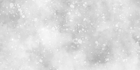 Wall Mural - abstract winter morning shiny white snow is falling randomly with various bokeh particles, beautiful